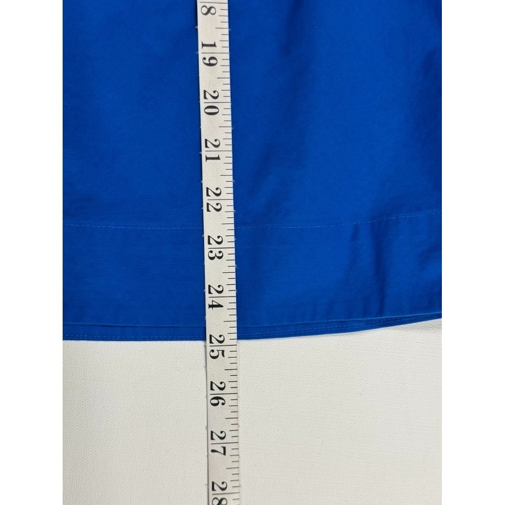 HD In Paris Anthropologie Top Cerulean Blue Flutter Sleeve Blouse Size 12 Cotton - Picture 9 of 10